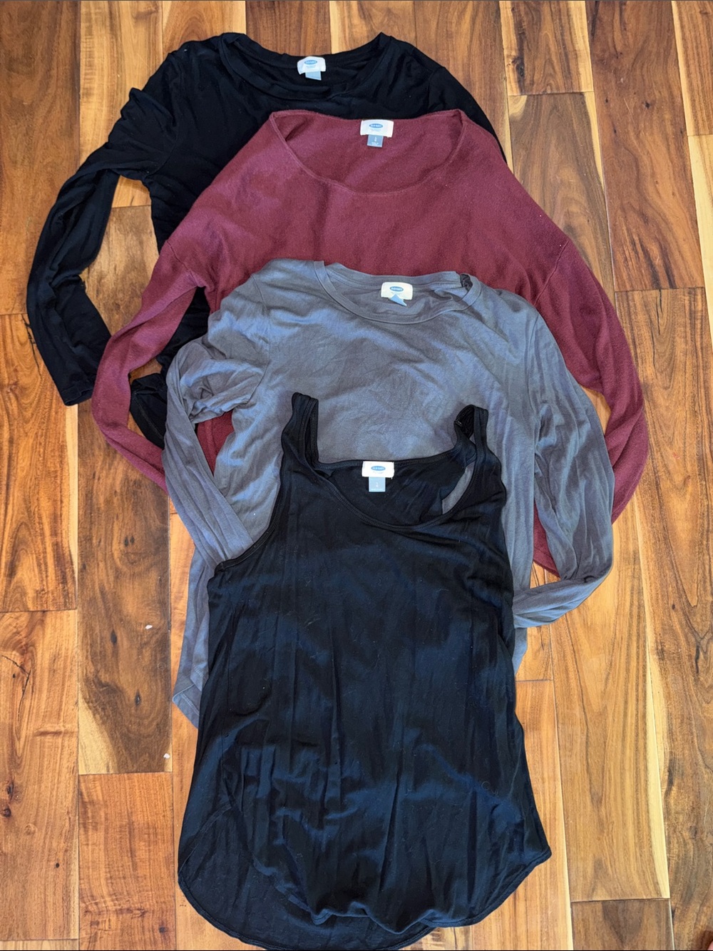 Old Navy Set - 4 long sleeves, 1 tank.